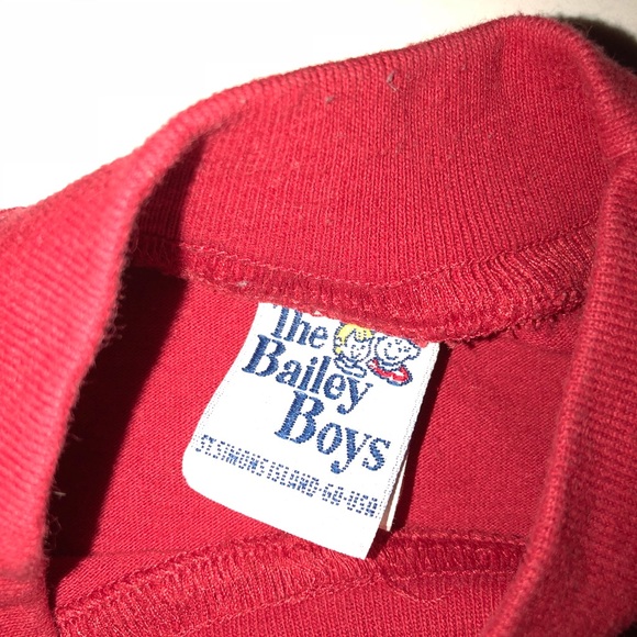 Bailey brothers red football tee shirt top 4 - Picture 3 of 3